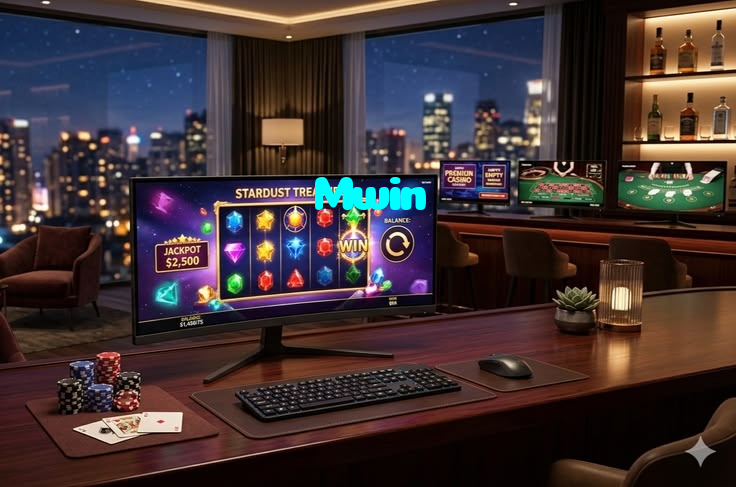 Mwin casino presented on mobile device in Pakistan with slots and live games